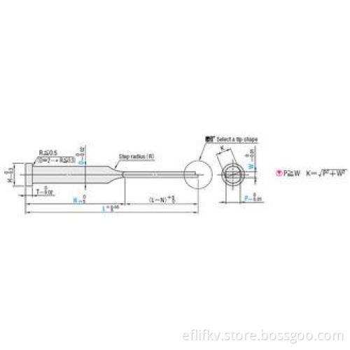 High Speed Steel SKH51 Mold Ejector Pins Rectangular Tolera